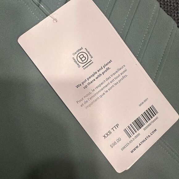 NWT‎ Athleta Delancey Moto Leggings Sage Green Size XXS Compression Active - Picture 10 of 12